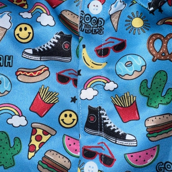 Blue Dog Clothing with Playful Design - Picture 3 of 10